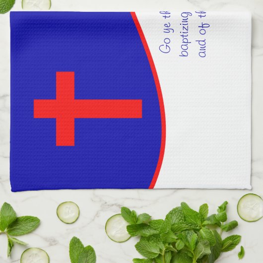 Christelijke vlag geïnspireerd theedoek (Gevouwen)