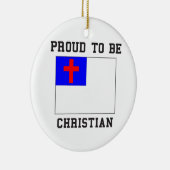 Christelijke vlag keramisch ornament (Rechts)