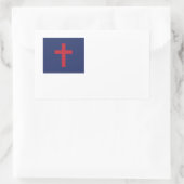 Christelijke vlag rechthoekige sticker (Tas)