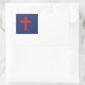 Christelijke vlag rechthoekige sticker (Tas)