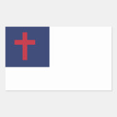 Christelijke vlag rechthoekige sticker (Voorkant)