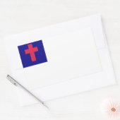 Christelijke vlag rechthoekige sticker (Envelop)