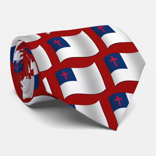 Christelijke vlag stropdas (Opgerold)
