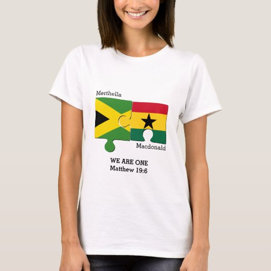 Christelijke vlag van JAMAICA GHANA T-shirt (Voorkant)