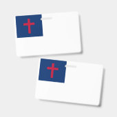 Christelijke vlaggenbadge badge (Voor- en achterkant)