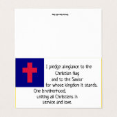 Christelijke vlaggenpleister visitekaartje (Buitenkant ongevouwen)