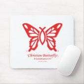 "Christelijke vlinder" Muismat Rode Logo (Met muis)