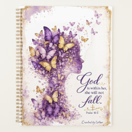Christelijke Vlinderaquarel Planner Psalm 46:5