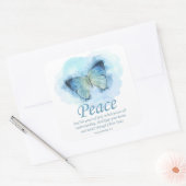 Christelijke vlinderbijbel voor vrouwen: vrede vierkante sticker (Envelop)