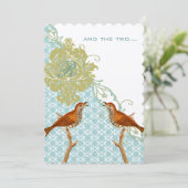 Christelijke  vogeljacht - uitnodiging tot huwelij (Staand voorkant)