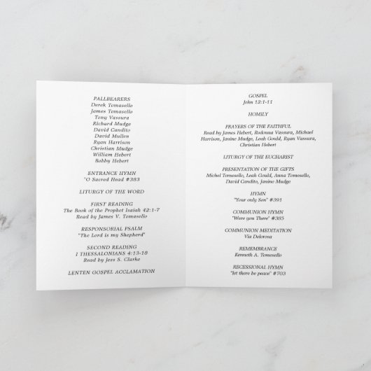 Christelijke volgorde van service begrafenisfoto g programma (Binnen)