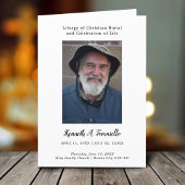 Christelijke volgorde van service begrafenisfoto g programma