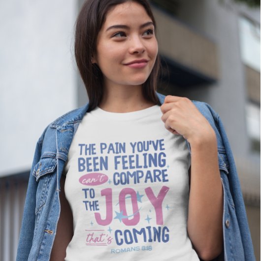 Christelijke vreugde komt Romeinen 8:18 Trendy Mod Tri-Blend Shirt