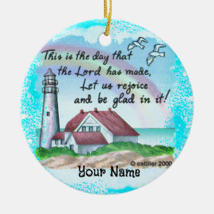 Christelijke Vreugde Vuurtoren Keramisch Ornament