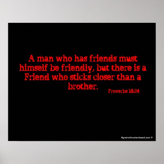Christelijke vriendschap poster (Voorkant)