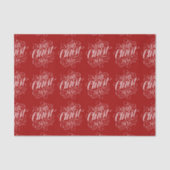 Christelijke vrolijke kerst krijt belettering Chri Tissuepapier (Voorkant)