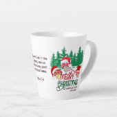 Christelijke VROLIJKE KERST PADDENSTOELEN in Vorst Latte Mok (Rechterhoek)