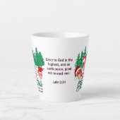 Christelijke VROLIJKE KERST PADDENSTOELEN in Vorst Latte Mok (Voorkant)