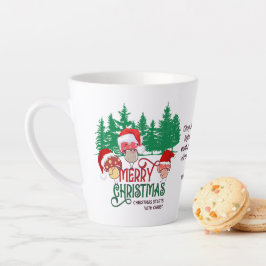 Christelijke VROLIJKE KERST PADDENSTOELEN in Vorst Latte Mok
