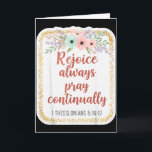 Christelijke vrouw Bijbelvers Gefeliciteerd Altijd Kaart<br><div class="desc">Christelijke vrouw Bijbelvers Gefeliciteerd Altijd Bid Voortdurend</div>