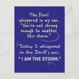 Christelijke vrouw Briefkaarten Duivel fluisterde 