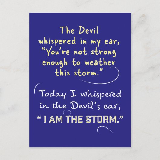 Christelijke vrouw Briefkaarten Duivel fluisterde  (Voorkant)