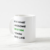 christelijke vrouw, geweldig koffiemok (Voorkant links)
