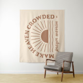 Christelijke vrouw meisje citeert boho beige esthe wandkleed (In situ)