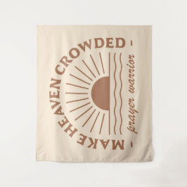 Christelijke vrouw meisje citeert boho beige esthe wandkleed