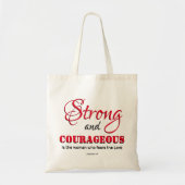 Christelijke VROUW STRONG EN COURAGEOUS Tote Bag (Voorkant)