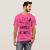 Christelijke vrouwen boogschutter en boogschutter  t-shirt (Voorkant volledig)