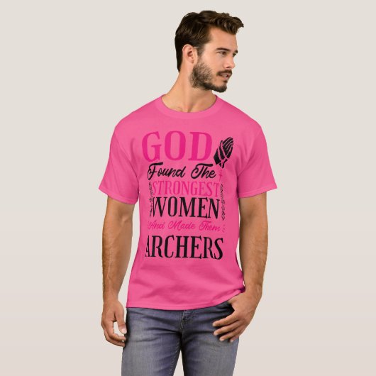 Christelijke vrouwen boogschutter en boogschutter  t-shirt (Voorkant volledig)
