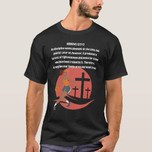 Christelijke Vrouwen Meisje Basketbal Bijbel Schri T-shirt