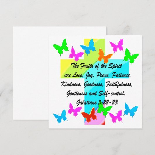 CHRISTELIJKE VRUCHT VAN DE GEEST KAART (Voorkant / Achterkant)