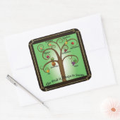 Christelijke Vruchten van de Gedistilleerde Sticke Vierkante Sticker (Envelop)