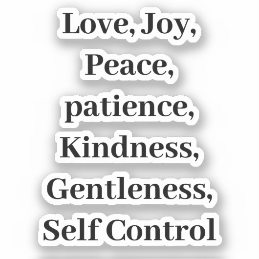 Christelijke vruchten van gedistilleerde dranken sticker (Voorkant)