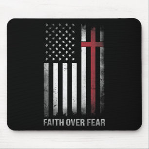 Christelijke VS Vlag Amerikaanse Christus geloof b Muismat