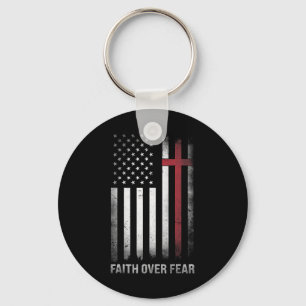Christelijke VS Vlag Amerikaanse Christus geloof b Sleutelhanger
