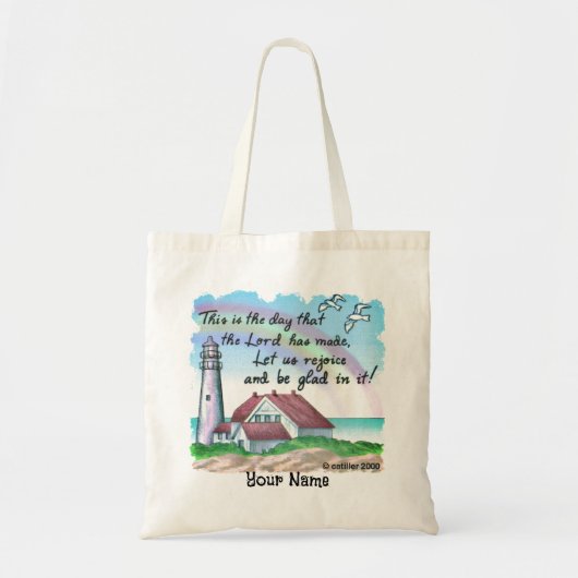 Christelijke vuurtoren Canvas tas (Voorkant)