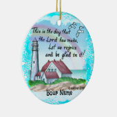 Christelijke vuurtoren Rejoice Keramisch Ornament (Rechts)