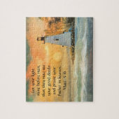 Christelijke vuurtoren van bijbel Verse Legpuzzel (Verticaal)