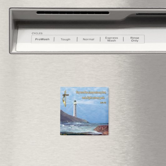 Christelijke vuurtoren van psalm 119 magneet (Insitu (Vaatwasser))