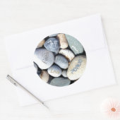 Christelijke waarde Liefde Hoop Geloof Vreugde Vre Ronde Sticker (Envelop)