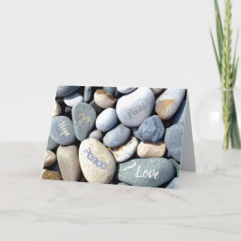 Christelijke waarden Joy Hope Peace Faith Love Peb Feestdagen Kaart