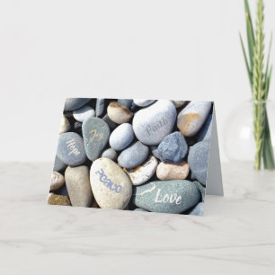 Christelijke waarden Joy Hope Peace Faith Love Peb Feestdagen Kaart