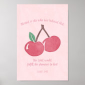 Christelijke Wall Art Decor Roze Meisje Kamer Poster (Voorkant)