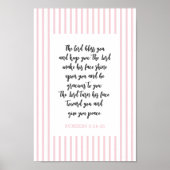 Christelijke Wall Art Decor Roze Meisje Kamer Poster (Voorkant)