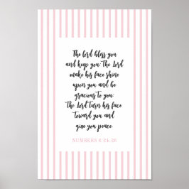 Christelijke Wall Art Decor Roze Meisje Kamer Poster