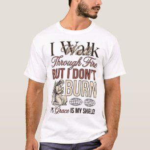 Christelijke wandeling door vuur vintage t-shirt