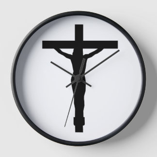 Christelijke wandklok – Crucifix Design